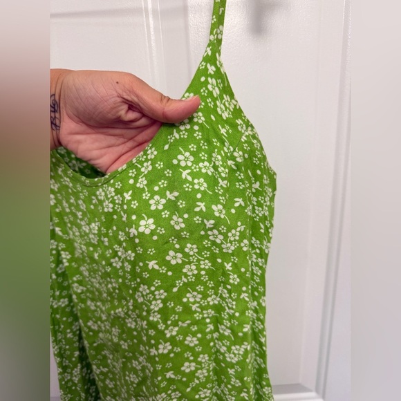 Reformation Green Crimini Floral Sleeveless Midi Dress Sz 2 Wedding Guest Party - Picture 3 of 9